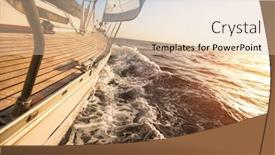  Presentation with sunset sailing - Presentation theme enhanced with hipster with vynil in studio background and a dark gray colored foreground