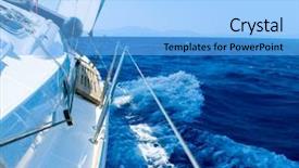  Presentation with luxury lifestyle - Colorful slide set enhanced with yacht sailing yachting tourism luxury backdrop and a light blue colored foreground