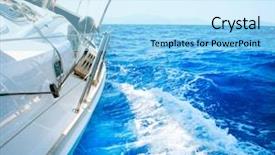  Presentation with yachting - Slide deck having yacht sailing yachting tourism luxury background and a arctic colored foreground