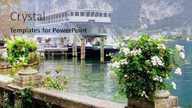  Presentation with yachting - Audience pleasing PPT layouts consisting of yachting at garda lake in trentino alto adige italy backdrop and a light blue colored foreground