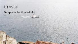  Presentation with yachting - PPT layouts featuring yachting at garda lake in trentino alto adige italy background and a light gray colored foreground