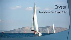  Presentation with yachting - Audience pleasing PPT layouts consisting of sailing boats in the regatta backdrop and a  colored foreground