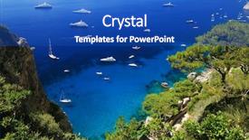  Presentation with yachting - Audience pleasing PPT theme consisting of yachting on the mediteranean sea capri island europe backdrop and a cobalt blue colored foreground