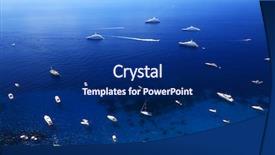  Presentation with yachting - Presentation theme enhanced with yachting on the mediteranean sea capri island europe background and a navy blue colored foreground