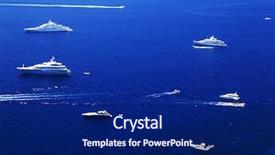  Presentation with yachting - Cool new slide set with yachting on the mediteranean sea capri island europe backdrop and a navy blue colored foreground
