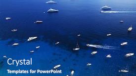  Presentation with yachting - Slide set enhanced with yachting on the mediteranean sea capri island europe background and a ocean colored foreground