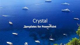  Presentation with yachting - Presentation theme featuring yachting on the mediteranean sea capri island europe background and a ocean colored foreground