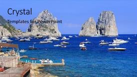  Presentation with yachting - Audience pleasing presentation consisting of the mediteranean sea capri backdrop and a light blue colored foreground