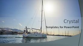  Presentation with traffic engineering parking - PPT layouts enhanced with yachts-parking-in-harbor background and a light blue colored foreground