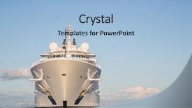  Presentation with luxury yacht - Slide deck featuring yachts ships - gigantic big and large luxury background and a light blue colored foreground