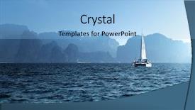  Presentation with krabi - PPT theme having yachts ships - yacht and ocean krabi province background and a light blue colored foreground