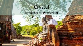  Presentation with buddha - Amazing presentation design having yadana hsemee pagoda and buddha backdrop and a mint green colored foreground