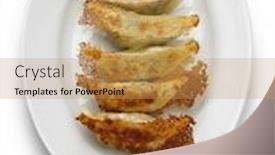  Presentation with japanese style - Theme having yaki-gyoza-potstickers-japanese-style background and a yellow colored foreground