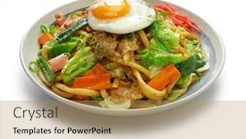  Presentation with japanese - Presentation theme featuring yaki-udon-a-kind background and a yellow colored foreground