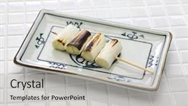  Presentation with japanese music - Cool new theme with yakitori japanese leek japanese grilled backdrop and a light gray colored foreground