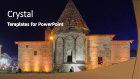  Presentation with infrastructure network operations center - Presentation design having yakutiye-madrasa-in-erzurum-city background and a black colored foreground