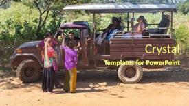  Presentation with jeep - Cool new theme with yala-national-park-sri-lanka backdrop and a tawny brown colored foreground