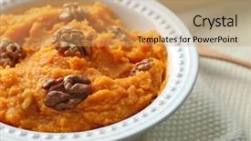  Presentation with sweet potato - Amazing slide deck having yam - plate with mashed sweet potato backdrop and a coral colored foreground
