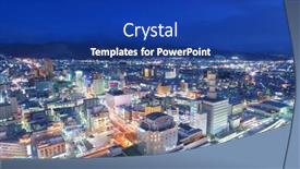  Presentation with city japan - Slides enhanced with yamagata-japan-downtown-city-skyline background and a ocean colored foreground