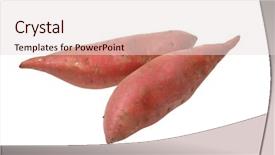  Presentation with background - PPT layouts with yams cutout on white background background and a lemonade colored foreground