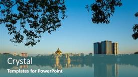  Presentation with golden palace - Presentation featuring yangon-myanmar-december-23-2019 background and a teal colored foreground