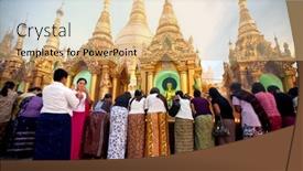  Presentation with shwedagon - Cool new slides with yangon-myanmar-january-29 backdrop and a coral colored foreground