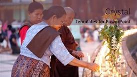  Presentation with shwedagon - Beautiful slides featuring yangon-myanmar-january-29 backdrop and a violet colored foreground