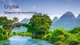  Presentation with dragon - Presentation design enhanced with yangshuo china at the dragon background and a light blue colored foreground