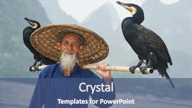  Presentation with fisherman - Cool new PPT layouts with yangshuo guangxi region china backdrop and a ocean colored foreground