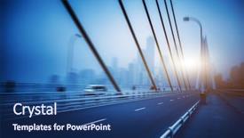  Presentation with traffic - Slide deck consisting of yangtse river bridge chongqing china background and a  colored foreground