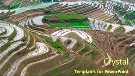  Presentation with rice terraces - Amazing theme having yaoshan-mountain-guilin-china-hillside backdrop and a tawny brown colored foreground