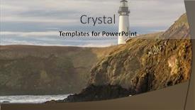  Presentation with pacific - Beautiful slide set featuring yaquina head lighthouse at pacific coast built in 1873 oregon usa backdrop and a light gray colored foreground