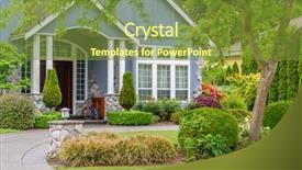  Presentation with luxury house - Theme consisting of yard - nice entrance of a luxury background and a tawny brown colored foreground