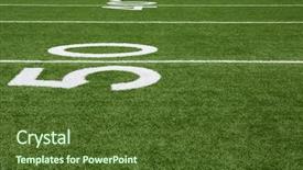  Presentation with astro turf football field - Beautiful slide set featuring yard lines of a football backdrop and a tawny brown colored foreground