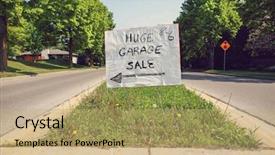  Presentation with yard sign - Audience pleasing slide set consisting of yard sale sign backdrop and a coral colored foreground
