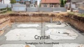  Presentation with ship yard transport - Presentation theme having yard with a selective focus background and a  colored foreground