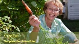  Presentation with happy smiling woman dental health - Slides featuring yard work - portrait of smiling senior woman background and a tawny brown colored foreground