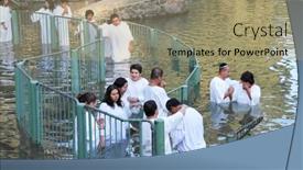  Presentation with christian baptism - Beautiful slides featuring yardenit-israel-january-21-christian backdrop and a mint green colored foreground