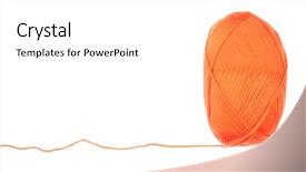  Presentation with color orange - Cool new presentation theme with yarn skein of orange color backdrop and a white colored foreground