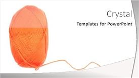 Presentation with color orange - Cool new theme with yarn skein of orange color on white background backdrop and a white colored foreground