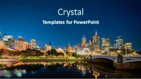  Presentation with australia melbourne - Presentation theme having yarra-river-melbourne-victoria-australia background and a dark gray colored foreground