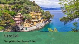  Presentation with best - PPT theme having super yatch - italian best small places background and a  colored foreground
