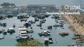  Presentation with typhoon - PPT theme with yau-tong-hong-kong-30 background and a gray colored foreground