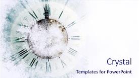  Presentation with year end - Slide set consisting of new year's at midnight background and a sky blue colored foreground