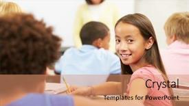  Presentation with golden 50th class reunion - Colorful PPT theme enhanced with phd doctor of philosophy knowledge backdrop and a light gray colored foreground