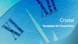  Presentation with clock face - Cool new presentation theme with year 2005 - time background dark grunge clock backdrop and a teal colored foreground