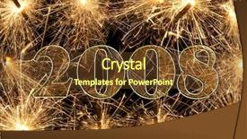  Presentation with fire - Beautiful presentation featuring year 2008 against a background backdrop and a tawny brown colored foreground