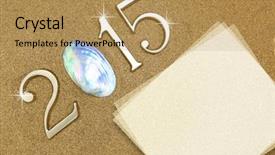  Presentation with numbers - Beautiful slide deck featuring year 2015 numbers with blank backdrop and a  colored foreground