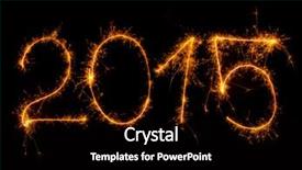  Presentation with end year 2018 - Slide set having year 2015 written with sparkles background and a black colored foreground