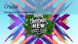  Presentation with new year - PPT layouts featuring year 2017 invitations placards flyer background and a light blue colored foreground